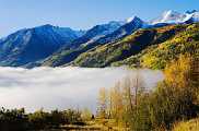 Peter Shinyeda Photography  Morning Fog from Crystal River near McClure Pass, Colorado : Colorado, McClure_Pass, Chair_Mt, Crystal_River